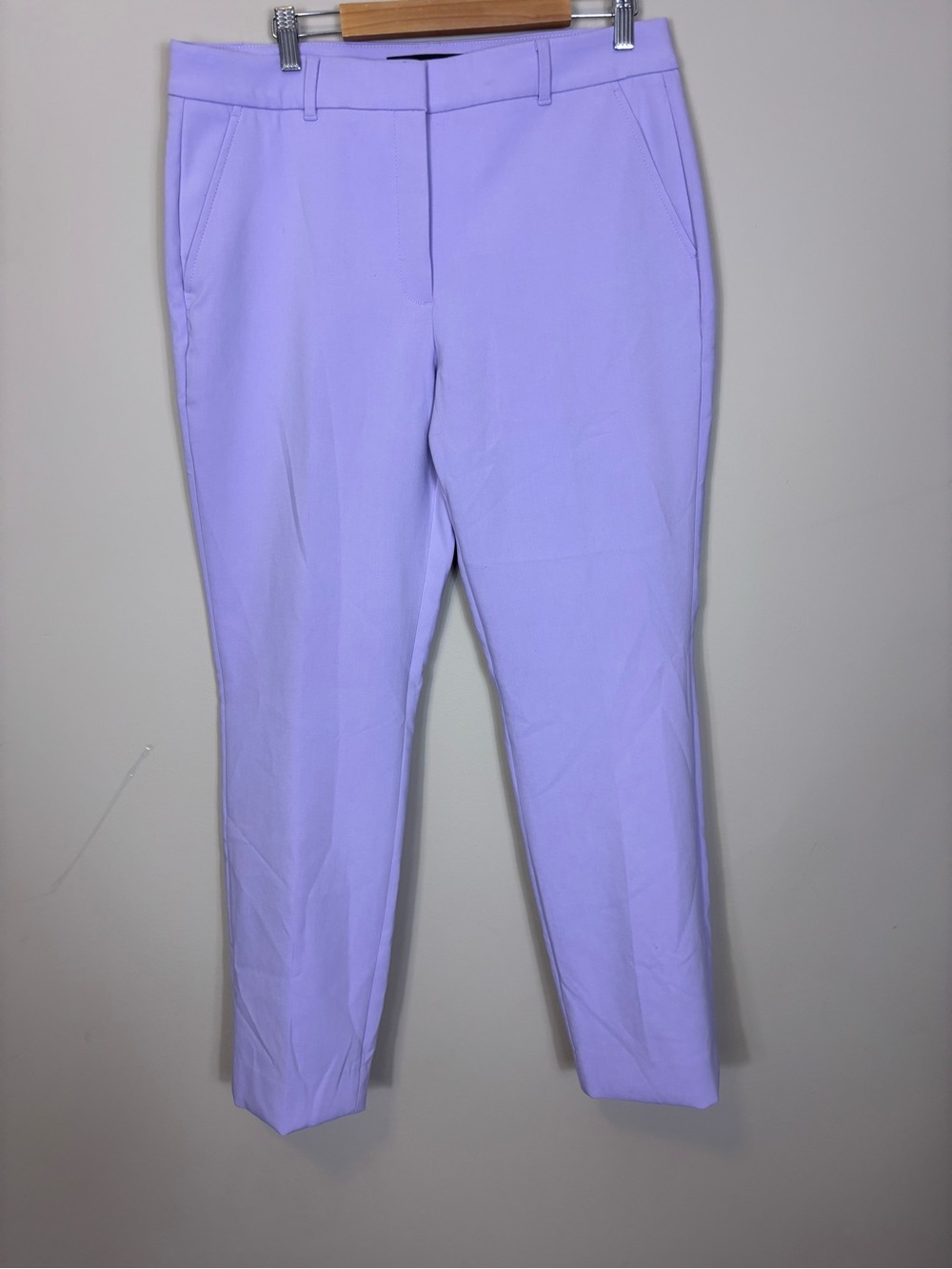 New White House Black Market Lavender Slim Ankle Trousers 12 Long
